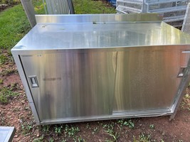Commercial 60x30 Stainless Steel 2 Door Work Prep Storage Cabinet w/Backsplash - £334.13 GBP