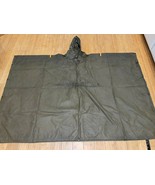 1980&#39;s GERMAN ARMY HOODED RUBBERIZED HEAVY DUTY WET WEATHER PONCHO 59X41... - $1,297.45 MXN