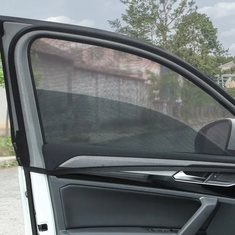 2 PCS Car Sunshade Window Front Side Window Cover Sunshade Anti Mosquito Heat - £10.75 GBP