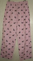 Excellent Womens So Heavenly &quot;Scottie Dogs &quot; Pink Flannel Pajama Pants Size M - £14.90 GBP