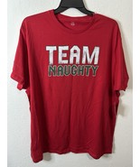 Holiday Time Women’s Red Team Naughty Christmas Short Sleeve Shirt Size 3XL - $27.05 CAD