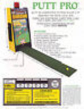 Putt Pro Golf Arcade Game Machine Nos Advertising Sales Flyer Paper Vintage - £15.49 GBP