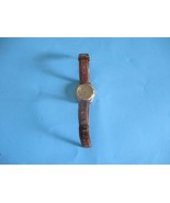 VTG. MEN&#39;S FOSSIL WRIST WATCH GOLD TONE FACE; BROWN LEATHER BAND DL-8049... - €19,21 EUR
