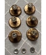 8 Tuxedo Buttons Cuff Links Rhinestone Copper? 4 Extra Rhinestones - $438.79 MXN