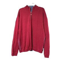 Tommy Bahama Mens Red Soft 1/4 Zip Sweatshirt Sweater Size XL - £14.15 GBP