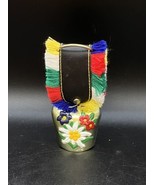 Switzerland Mini Cow Bell Strap Brass Bell Flowers African Violet - €13,82 EUR