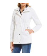Hunter Womens Original Cotton Smock White Hood Raincoat Jacket Medium EV... - $1,728.77 MXN