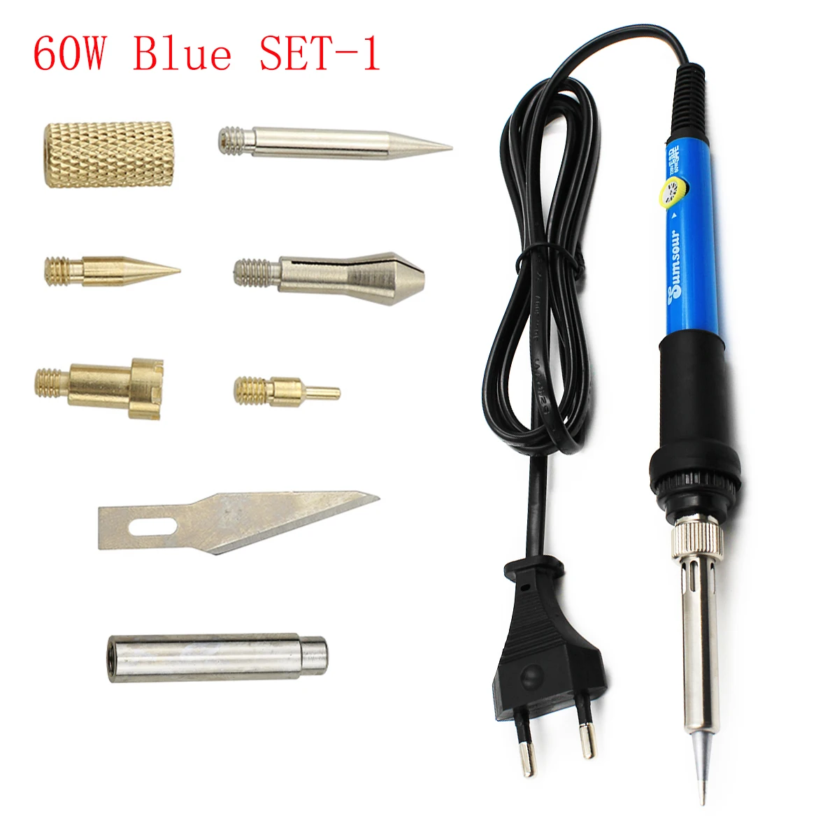 7 in 1  Embossing Burning Carving Pyrography Pen Kit 60W / 80W Adjustable Temper - £38.74 GBP