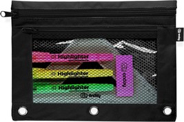 Enday Black Pencil Pouch For 3 Ring Binder Zippered Binder Pencil Pouche... - $316.07 MXN