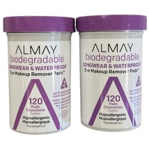 2X Almay Eye Makeup Remover Pads 120CT Hypoallergenic Longwear Waterproo... - $18.80