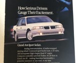 1990 Pontiac Grand Am Car Vintage Print Ad Coupon pa18 - £5.44 GBP