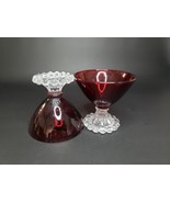 Vintage Anchor Hocking Royal Ruby Red Boopie Berwick Sherbet Glasses Set... - $9.70