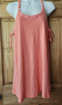 Lagaci Mini Beach Cover-Up Size Large Orange Spaghetti Straps - $220.96 MXN