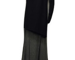 Symphony Black One Shoulder Long Sleeve Mesh Skirt Maxi Dress Gown S Sma... - $39.50