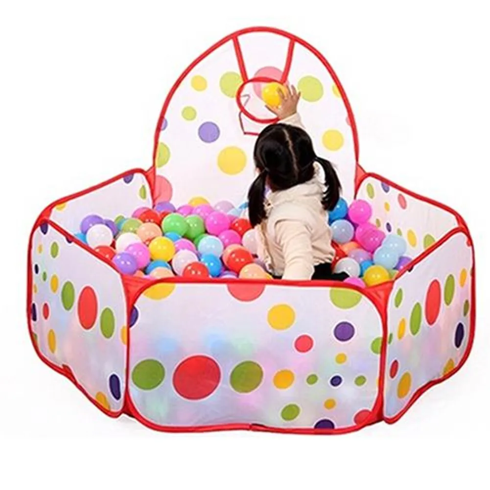 Play Folding Ball Pool with Basket Play Toy Ocean Ball Pit Baby Playpen Tent Out - £23.18 GBP