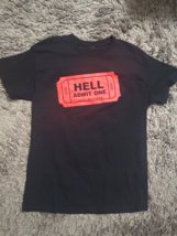 Hell Michigan T-Shirt HELL Admit One Ticket Black Small Unisex - £10.35 GBP