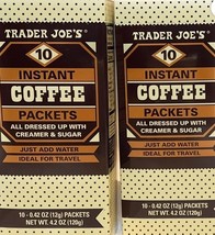 Trader Joe&#39;s Instant Coffee Packets w Creamer &amp; Sugar 10 Packets 4.2 Oz ... - $354.99 MXN