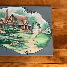 Estate Artist Signed C. Alexander English Cottage with Flower Gardens Oi... - $16.84
