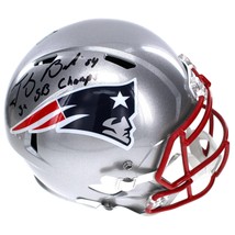 Tedy Bruschi Autographed New England Patriots Full Size Speed Helmet BAS... - $599.95