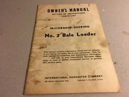 McCormick-Deering Owners Manual No.3 Bale Loader - £7.90 GBP