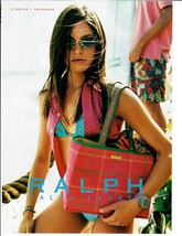 2001 Ralph Lauren Original Magazine Print Ad Sexy Brunette Bikini Swimsuit - $12.55