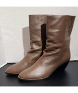 Arpeggios Leather Taupe Brown Heeled Ankle Boots Booties Women’s 8.5M NEW  - $28.95