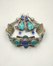 Handmade Berber Tribal Bracelet & Earring Set Turquoise Boho Ethnic Silv... - $1,394.96 MXN Handmade Berber Tribal Bracelet & Earring Set Turquoise Boho Ethnic Silv... - $1,394.96 MXN