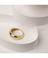 14K Solid Gold Dome Ring-14K Gold Dome Band-Polished Dome Ring - $394.00