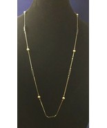 Lovely Black And Silvertone Necklace 24” - $4.46