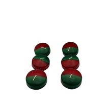 Set of 6 Coldwater Creek Floating Candles Holiday Colors Red and Green - £15.26 GBP