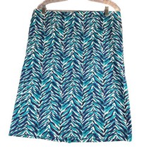Talbots Womans 14 Pencil Skirt Straight Blue Teal Stretchy Zipper - £13.32 GBP