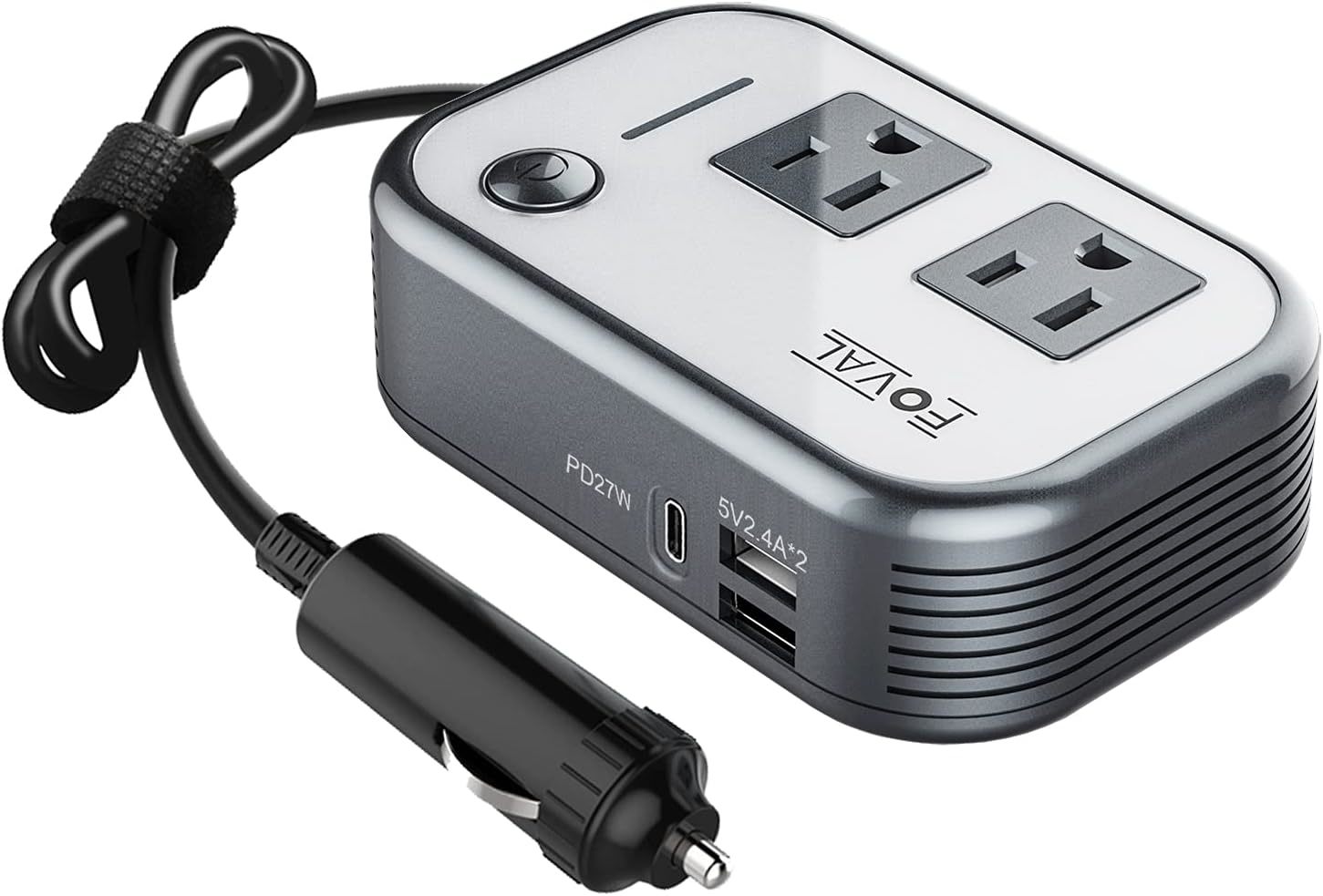Dc 12V To Ac 110V Car Inverter With [27W Pd Usb-C] And Dual Usb Ports, 2... - $39.92