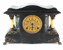 Seth Thomas Adamantine Mantle Clock Shasta Model 35 c1900 w/ Original Bob &amp; Key - $623.70