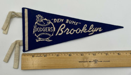Brooklyn Dodgers DEM BUMS Logo Mini Size Baseball Pennant Vintage - £149.47 GBP