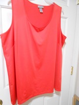 women&#39;s Catherines size 3X 26/28W Red Blouse Tank top polyester &amp; Spande... - £10.11 GBP