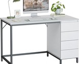 Computer Desk With 4 Drawers, 47 Inch Home Office Desk With Storage, Mod... - $389.99