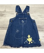 Vintage Sesame Street Denim Overall Dress Girls 4T Big Bird Embroidered ... - $52.65 CAD