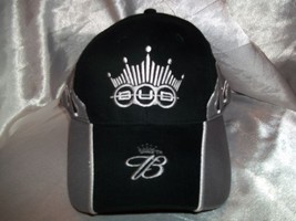 BUD King Racing Black w/White/Gray Trim ball cap, new/tags - $20.00