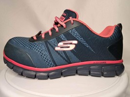 Skechers Work Sure Track - Saquenay, Navy/Pink Women 9.5 Alloy Safety Toe - £22.53 GBP