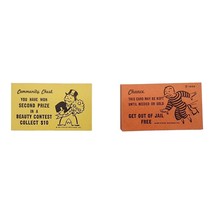 Vintage 1961 Monopoly Replacement Parts Pieces Chance And Community Chest Cards - $8.25