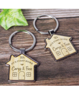 Our First Home Couples Keyring, Personalised House Warming Key Chain, Se... - £24.49 GBP