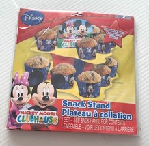 New Disney Mickey Mouse Snack Cupcake Stand Cardboard 9.875x9.875x9 in R... - $9.89