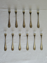 11x Cocktail Fork Lot Crystal Palace Stainless Oxford Hall Japan 5.5&quot; Be... - $20.01