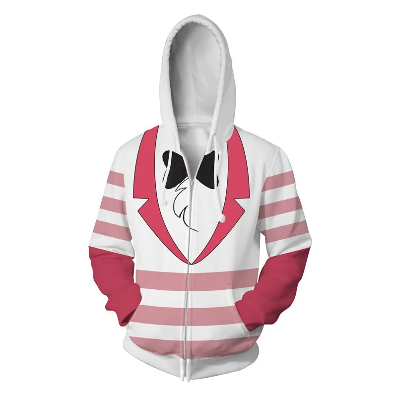  Hazbin Cosplay Zipper Hoodies  Mens Hooded Coats 3D Charlie Alastor Costume Pul - £103.22 GBP