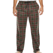 St. John&#39;s Bay Men&#39;s Microfleece Pajama Lounge Pants MEDIUM Green Orange... - $19.57