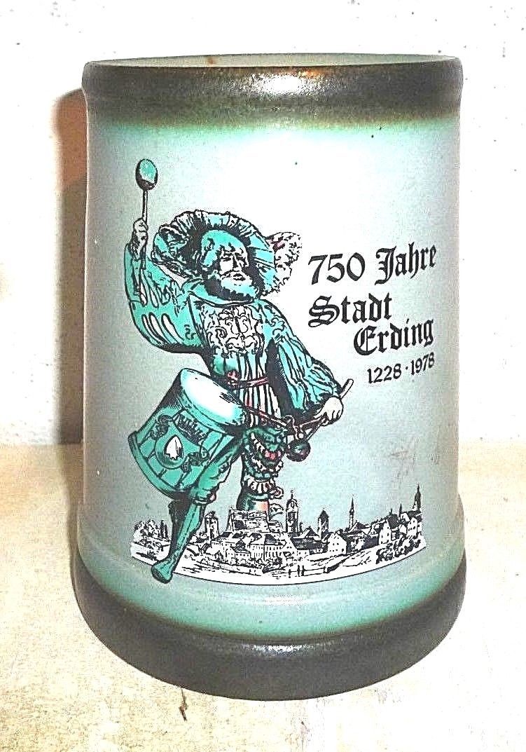 1978 Erdinger 750 Years City of Erding German Beer Stein - $9.50