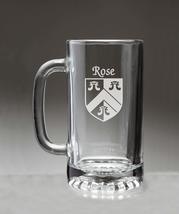 Rose Irish Coat of Arms Glass Beer Mug (Sand Etched) - £22.33 GBP