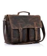 FR Fashion Co. 15&quot; Men&#39;s Rustic Design Leather Messenger Bag - £103.10 GBP
