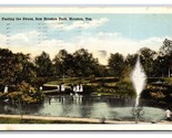 Feeding Swans Sam Houston Park Houston Texas TX WB Postcard N25 - $2.92