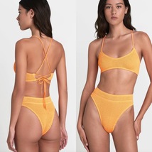 Bound By BOND-EYE Tangerine Eco &#39;savannah&#39; High Waist Bikini Bottom (O/S) Nwt - £71.94 GBP